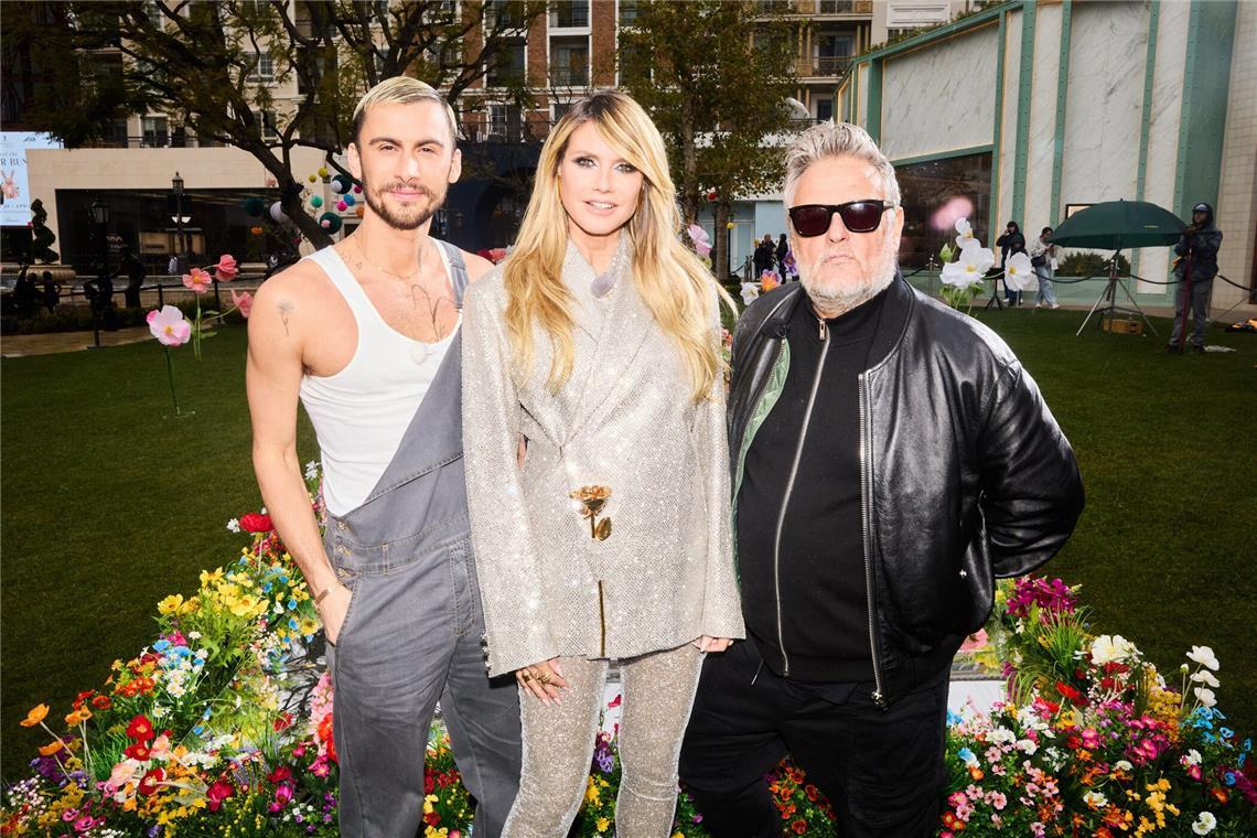 Wer ist raus in Folge 23? Heidi Klum mit Gastjuror Christian Cowan und Fotograf Rankin.