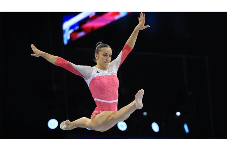 Helen Kevric im Teamfinale bei den Europameisterschaften 2026 in Zagreb.