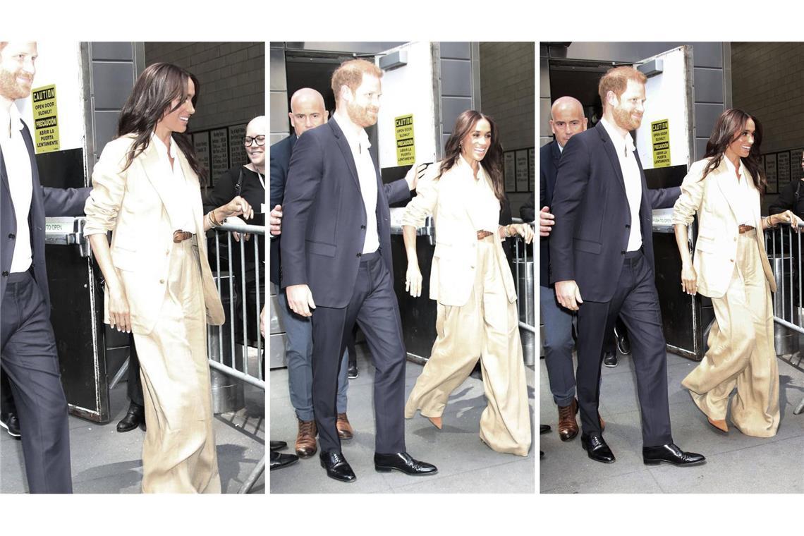 Viel mehr Stoff geht kaum – so funktioniert der Look trotzdem Herzogin Meghan trägt Oversize – und schaut doch nicht verloren aus.