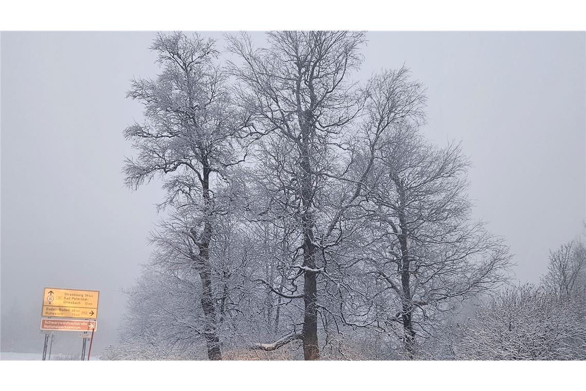 Schnee im Südwesten – Warnung vor Glätte Heute morgen mit dem Schnee und Eis zeigt das Thermometer minus zwei Grad an.