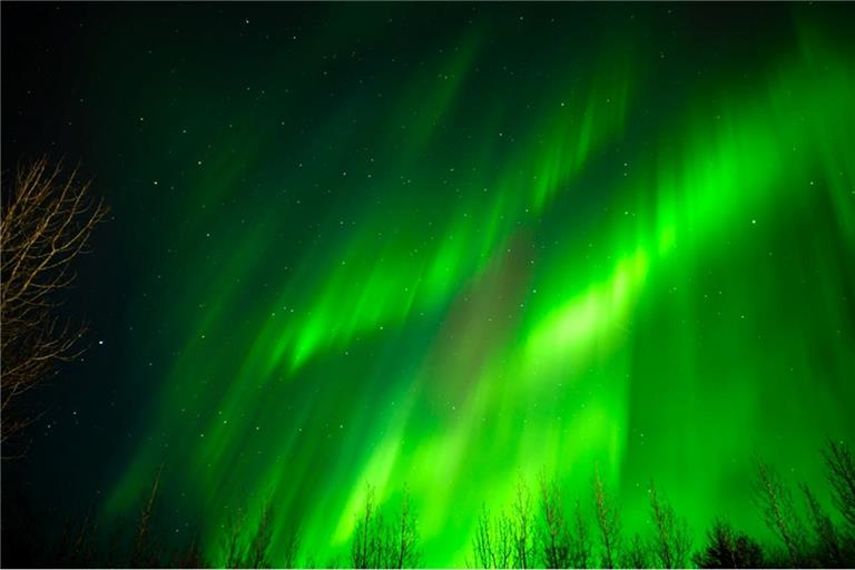Heute Nacht gibt es keine Chance mehr auf Polarlichter.