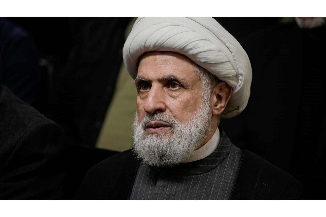 Hisbollah-Chef Naim Kassim lehnt die Entwaffnung seiner Miliz ab. (Archivbild)