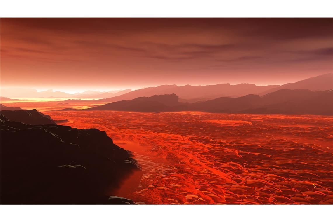 War die Venus einst eine zweite Erde? Hitzehölle: So stellen sich Planetenforscher die Oberfläche der Venus vor.