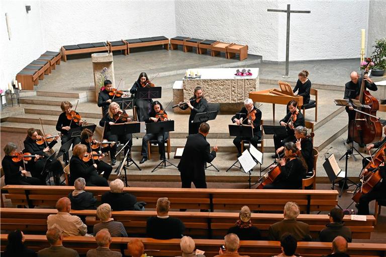Hoch konzentriert interpretiert das Orchester die Bach-Kompositionen. Foto: Elisabeth Klaper