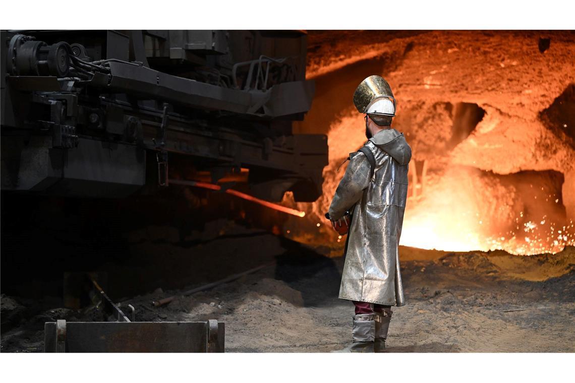 Hochofen von Thyssenkrupp Steel: Es wird auch künftig Stahl produziert werden, aber deutlich weniger als bislang.