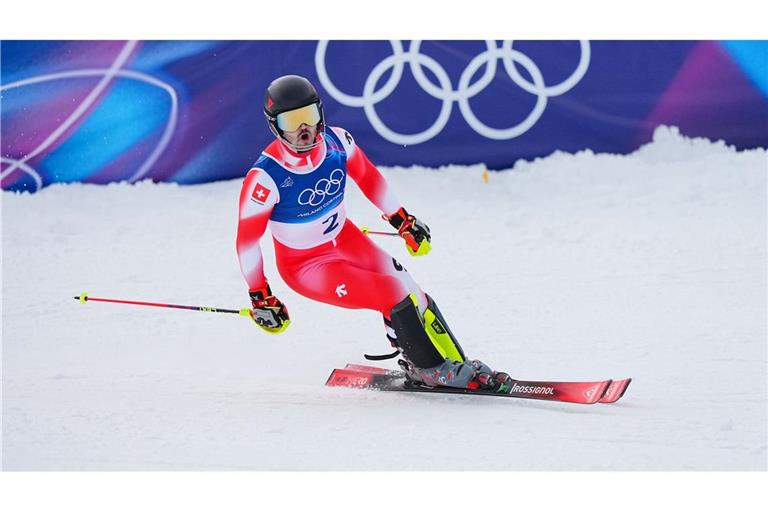 Holte seine dritte Medaille bei den Spielen in Italien: Loic Meillard.