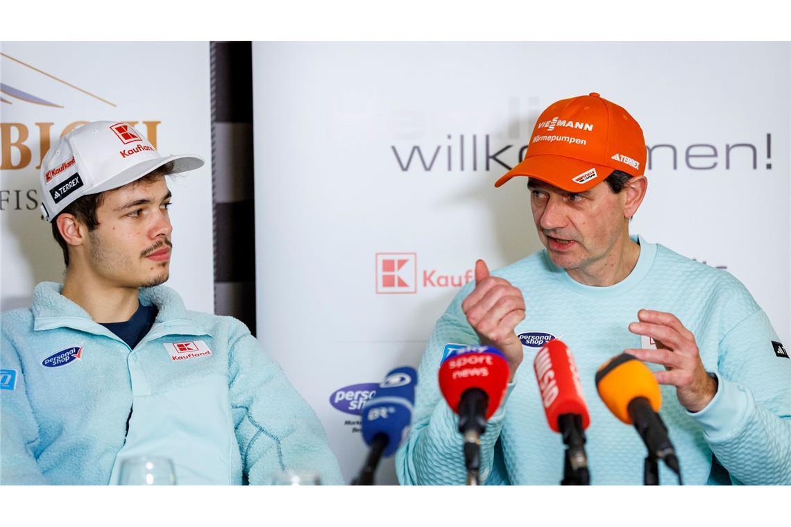 Horngachers Verhältnis zu Philipp Raimund (l) war mal schwierig. (Archivbild)