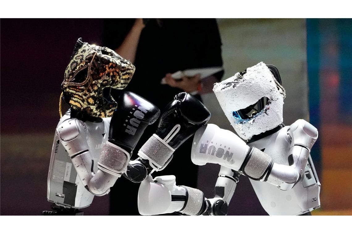Humanoide Roboter boxen in Südkorea gegeneinander
