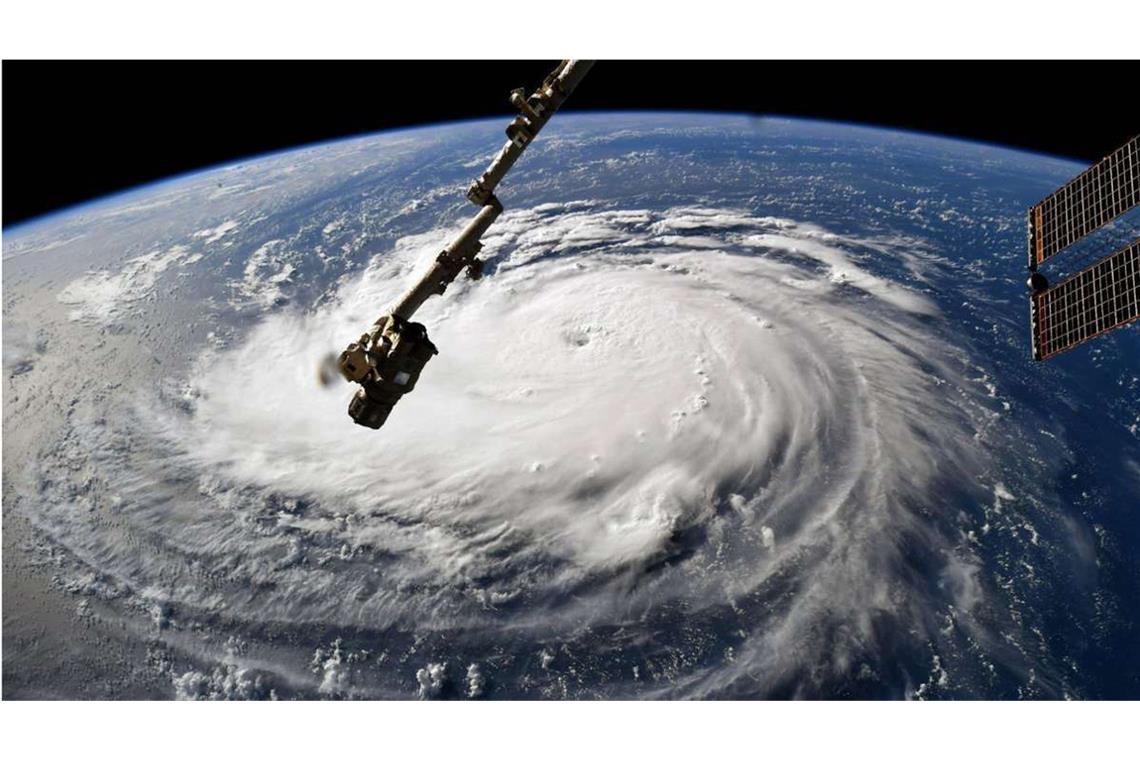Warum Hurrikane häufiger, stärker und gefährlicher werden Hurrikan „Florence“ über dem US-Bundesstaat Florida, aufgenommen von der Weltraumstation ISS am 18. September 2018.