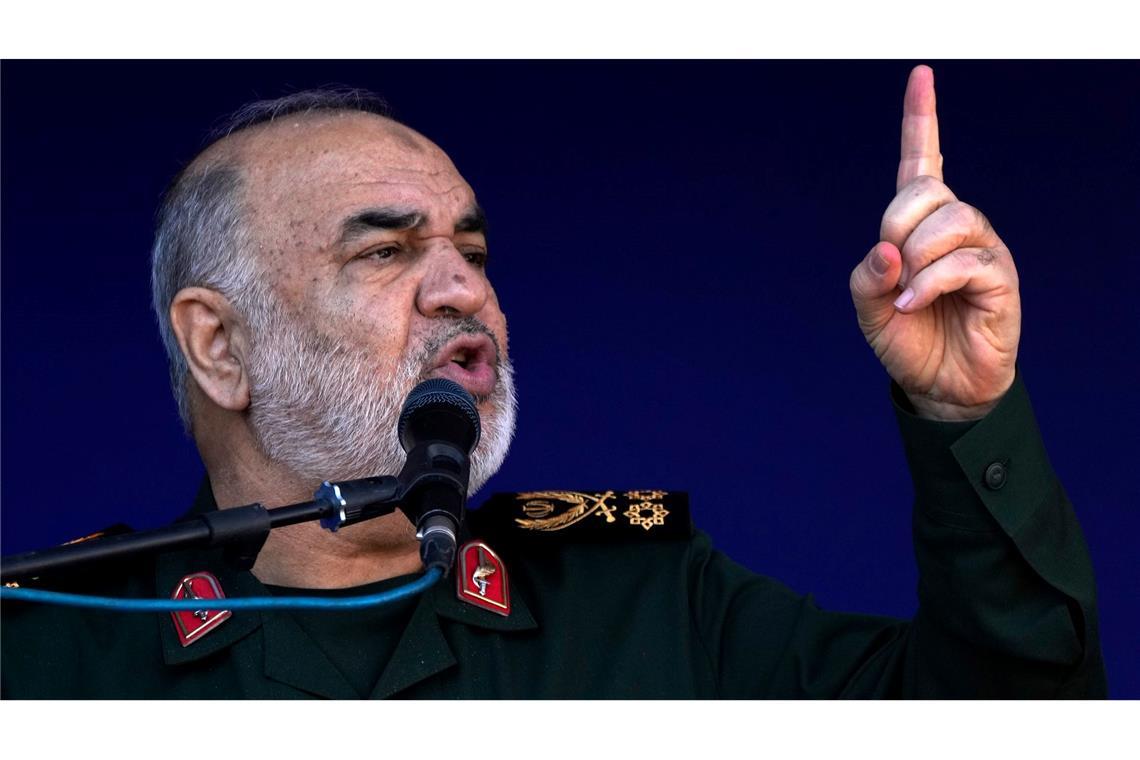Iran startet Gegenangriff mit Raketen auf Israel Hussein Salami, Kommandeur der iranischen Revolutionsgarden