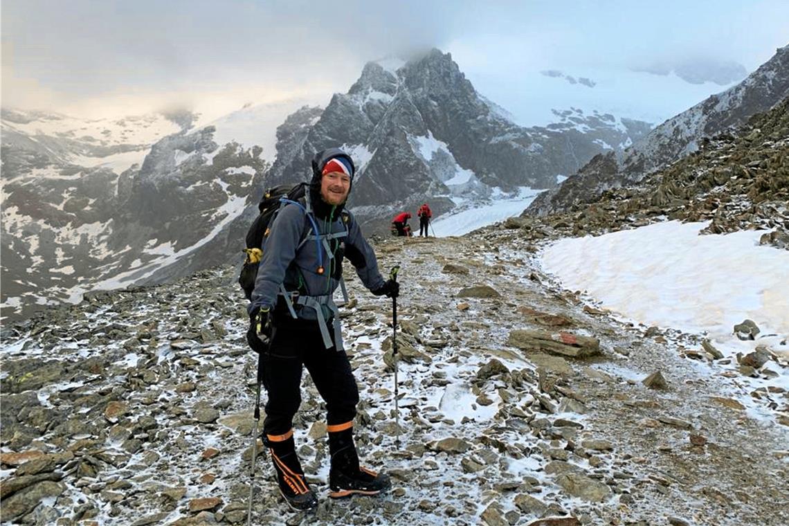 „Ich hatte immer eine Affinität zu den Bergen“, sagt Marc Grün, der hier auf der Weißkugel in Tirol und Südtirol unterwegs ist. Foto: privat