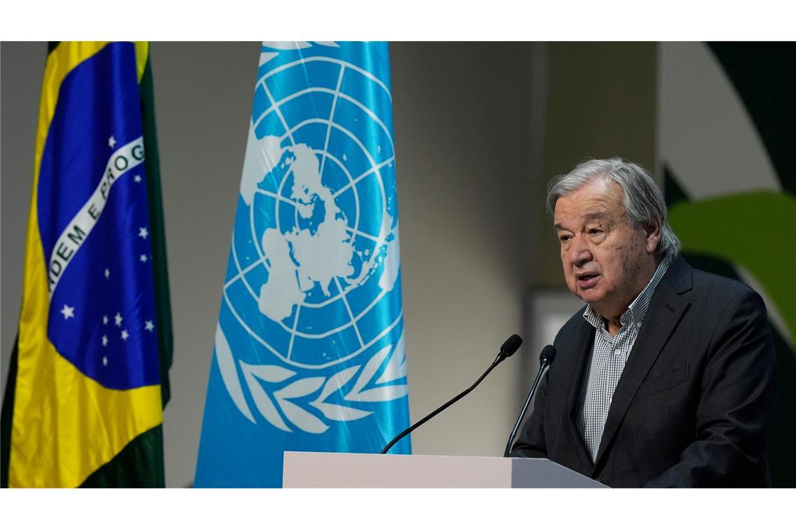 "Ich kann nicht so tun, als habe die COP30 alles Nötige geliefert", sagte Guterres. (Archivbild)