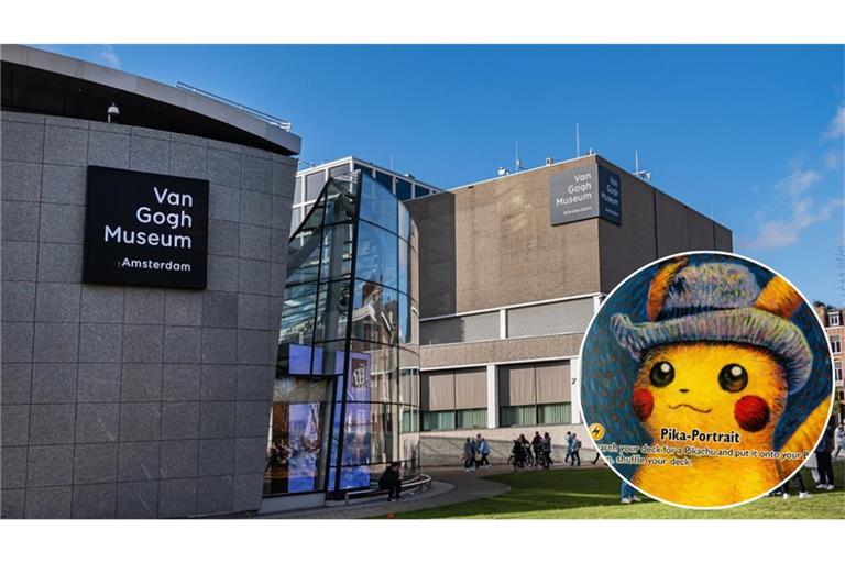 Im Amsterdamer Van-Gogh-Museum sorgte die Pikachu-Karte für Aufsehen.