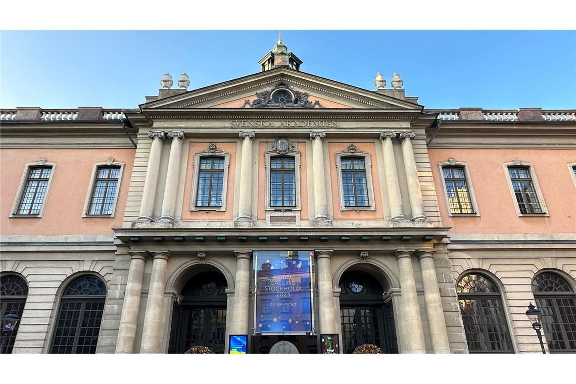 Große Preise, große Namen - Die Nobelpreis-Saison beginnt Im ersten Stockwerk dieses Gebäude wird der Literaturnobelpreisträger verkündet. (Archivbild)