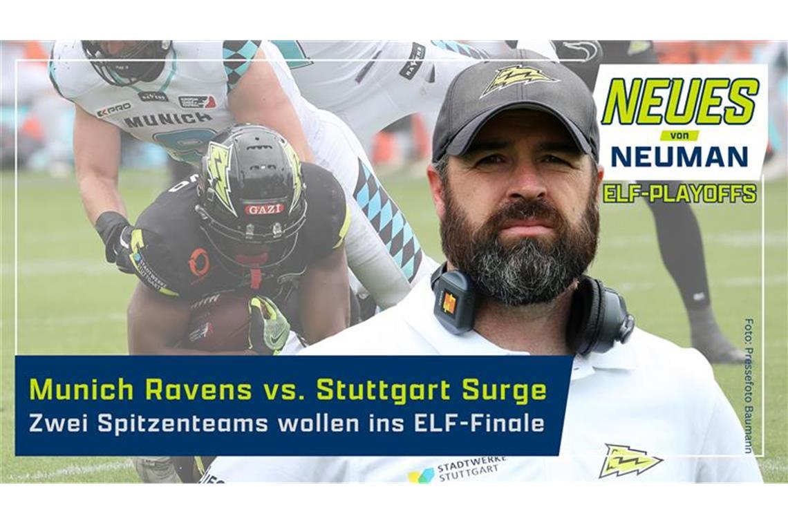 Zwei Spitzenteams wollen ins ELF-Finale Im Halbfinale trifft Surge nun auf die Munich Ravens.