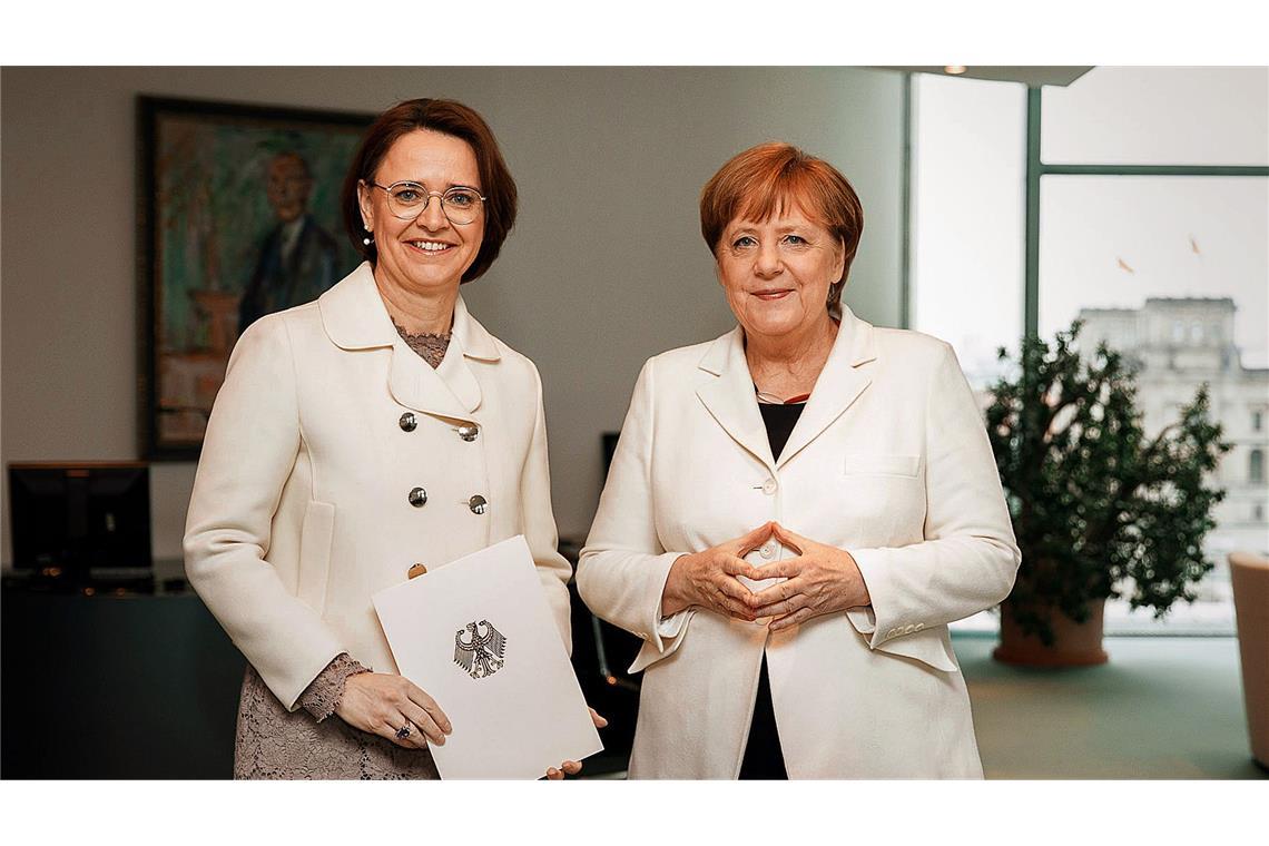 Ade Berlin Im Jahr 2018 wurde Annette Widmann-Mauz von der Kanzlerin Angela Merkel zur Staatsministerin ernannt.