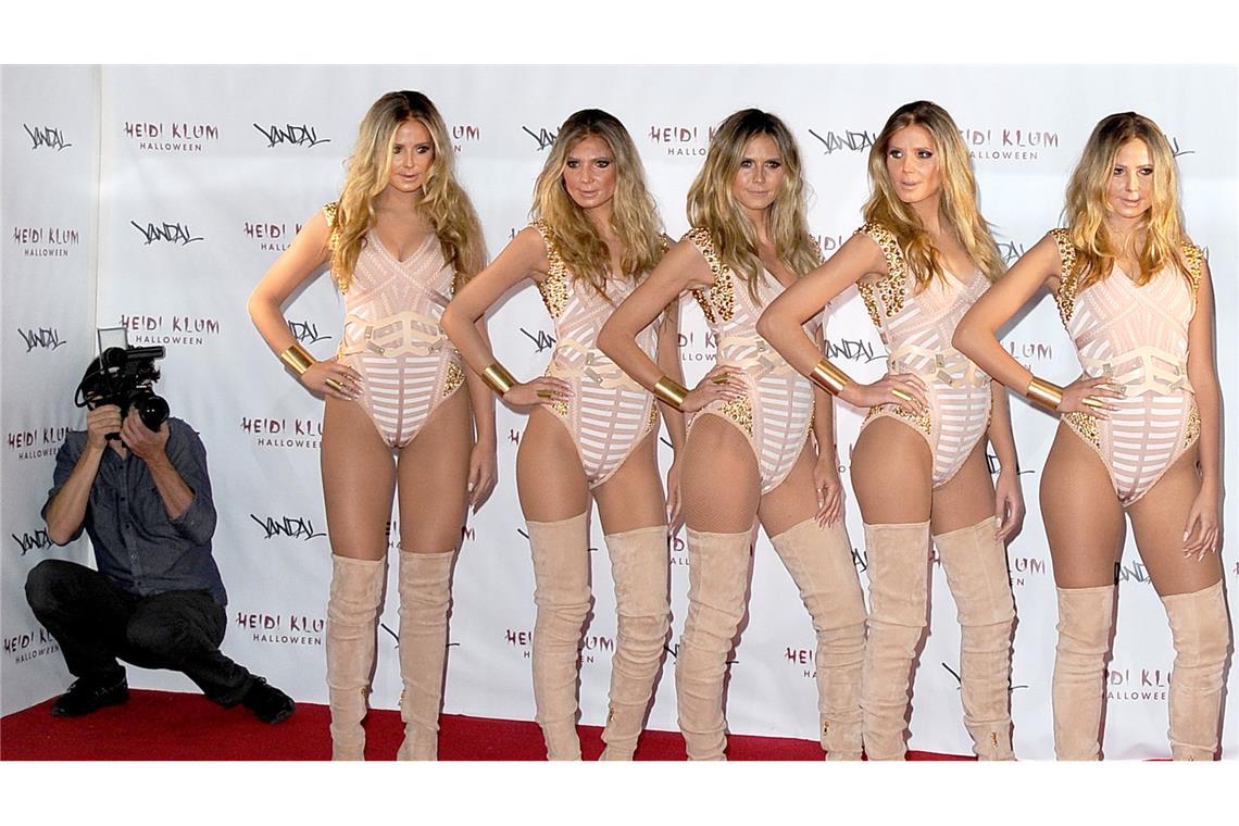 Heidis Klums Halloween-Kostüme: Die spektakulären Looks der vergangenen 25 Jahre Im jJahr 2016 gab es Heidi Klum gleich in fünffacher Ausführung zu bestaunen.