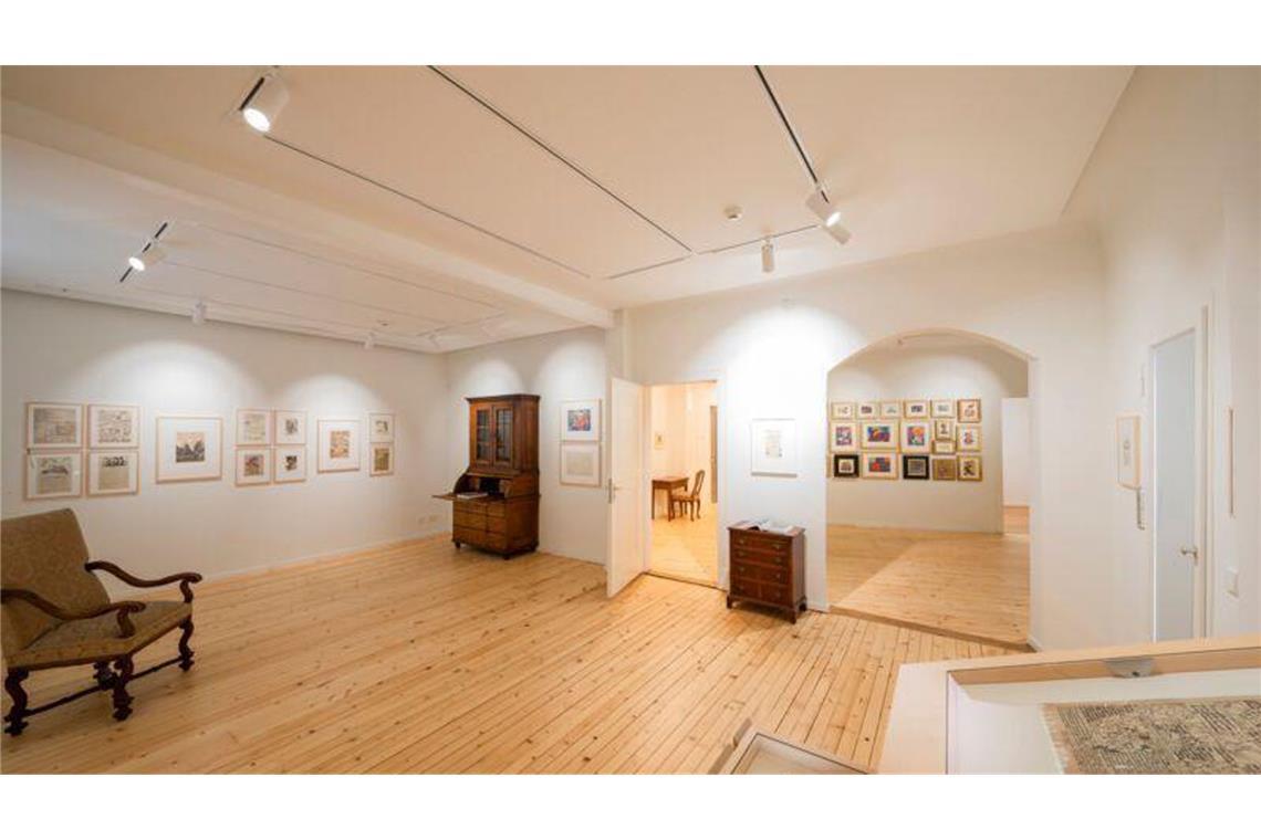 Spektakulärer Kunst-Neuzugang im Hölzel-Haus in Stuttgart Im Obergeschoss finden sich Ausstellungs- ......
