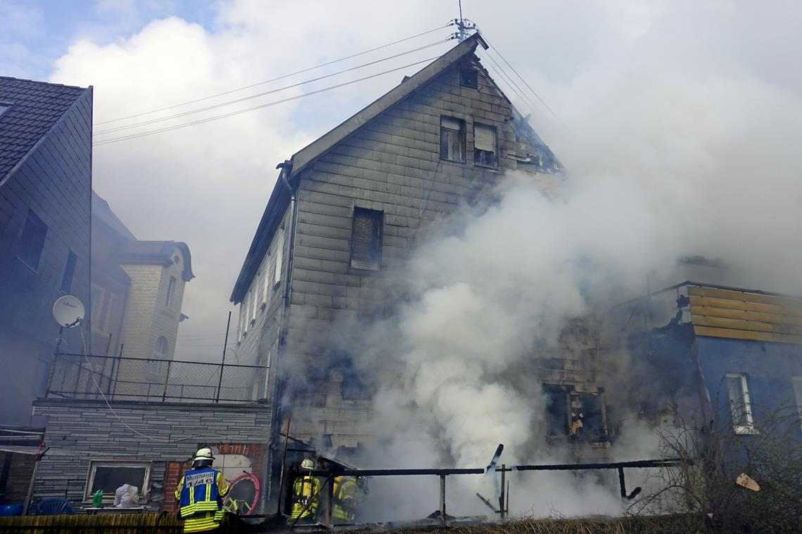 Im vergangenen Jahr war der Brand in der Bahnhofstraße der größte Einsatz. Fotos: Feuerwehr Murrhardt