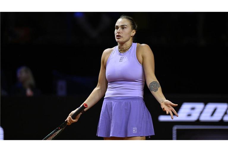 Im Vorjahr verliert Aryna Sabalenka (im Bild) in Stuttgart das Finale gegen Jelena Ostapenko.