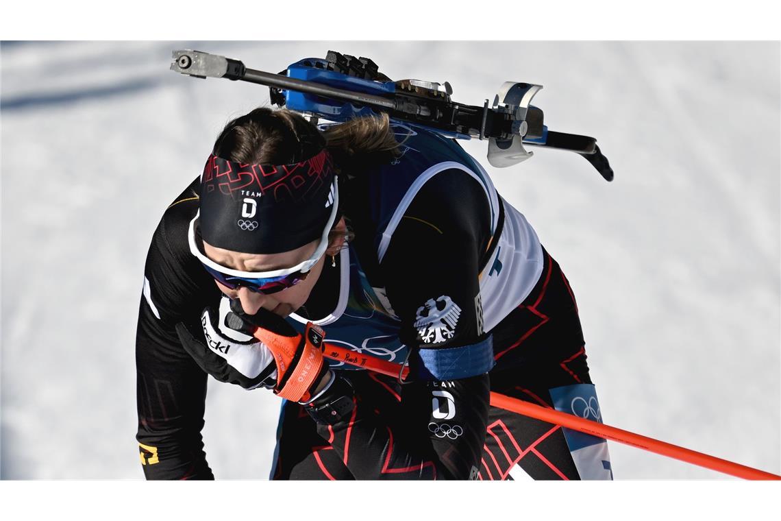 Im Ziel flossen bei Franziska Preuß die Tränen.