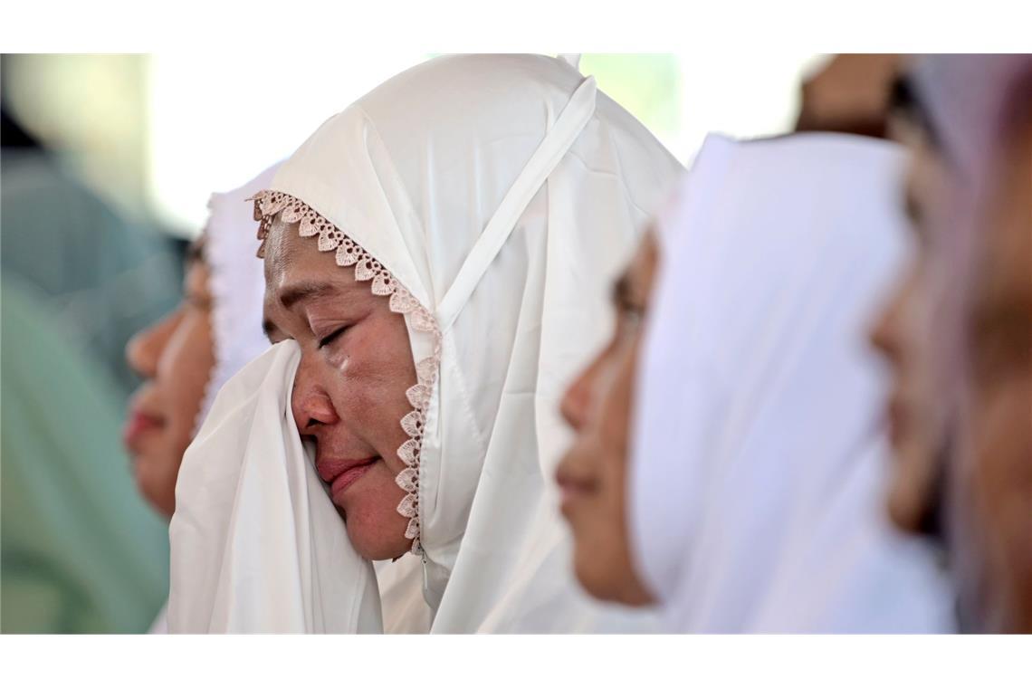 Gebete für die Opfer der Tsunami-Katastrophe von 2004 In Banda Aceh trauerten zahlreiche Menschen um die Toten der Katastrophe vor 20 Jahren.