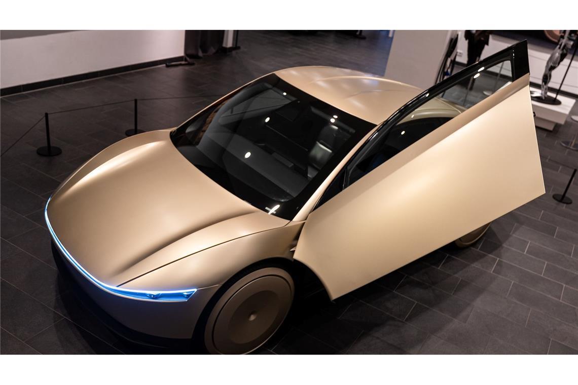 Tesla zeigt "Cybercab" in Europa In Berlin kann man einen Prototyp des Tesla "Cybercab" sehen.