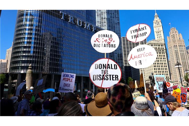In Chicago gab es jüngst Proteste gegen Trump. (Archivbild)