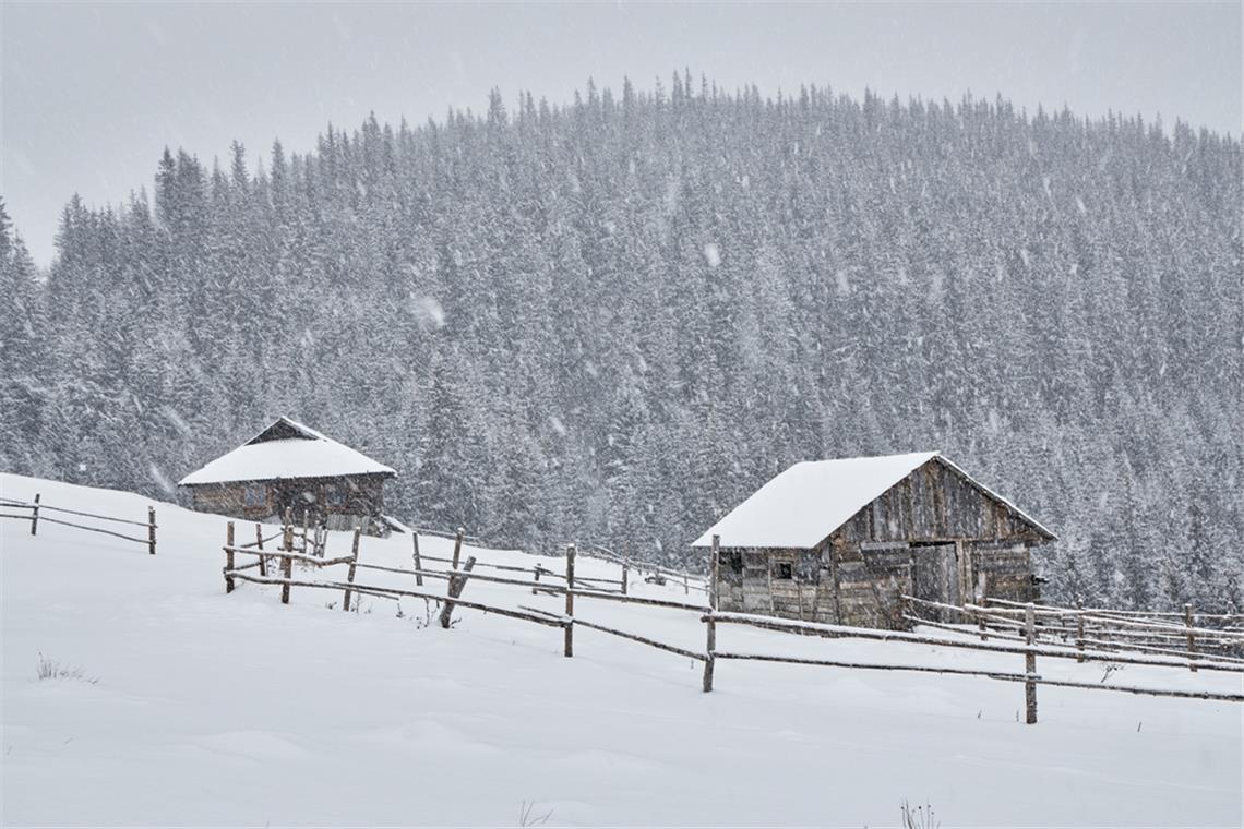 Hier kann es heute schneien In den Alpen ist heute mit Schneefall zu rechnen.