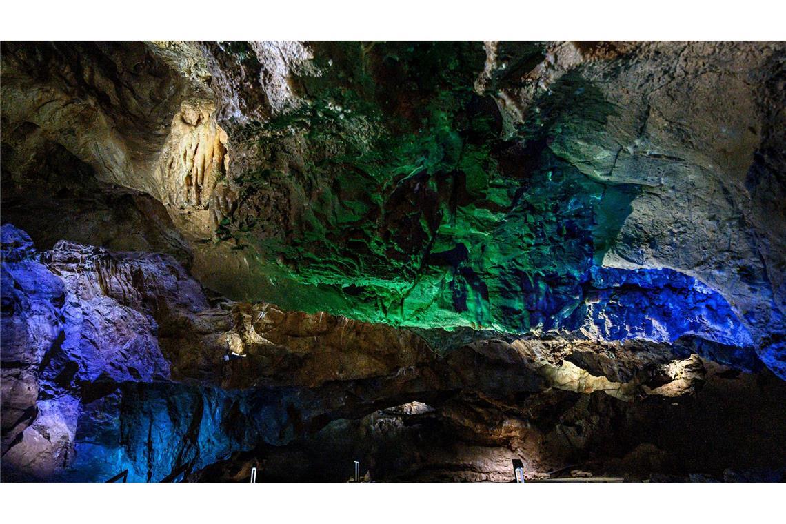 In der Iberger Tropfsteinhöhle herrschen um die 10 Grad Celsius. (Archivbild)