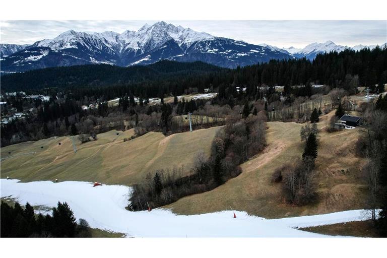 In der Schweiz gibt es teils deutlich weniger Schnee als im 30-jährigen Mittel.