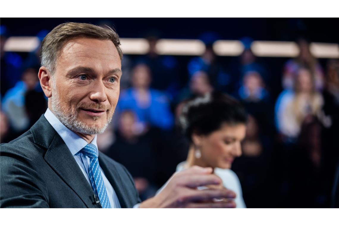 Streit der Kleineren um Positionen zu Asyl In der Talkrunde schlug FDP-Chef Lindner einen „parteiübergreifenden Schulterschluss“ gegen die AfD vor.