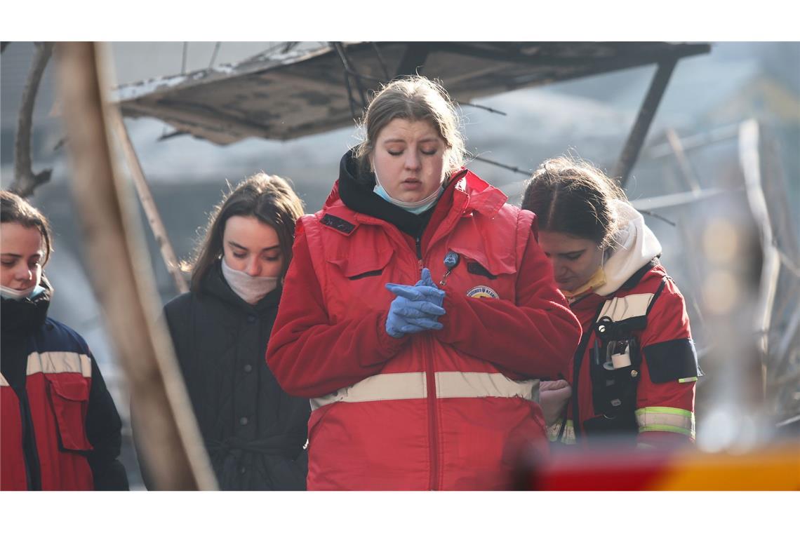 In der westukrainischen Stadt Ternopil wurde ein Wohnblock durch einen Marschflugkörper zerstört.