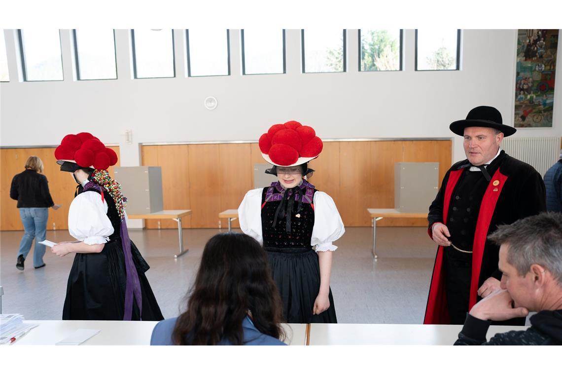 In Gutach im Schwarzwald waren traditionelle Trachten angesagt.