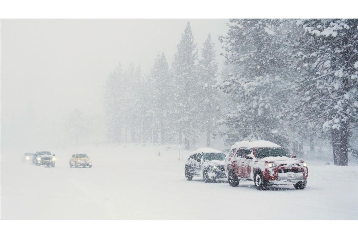 In Kalifornien ist viel Schnee gefallen.