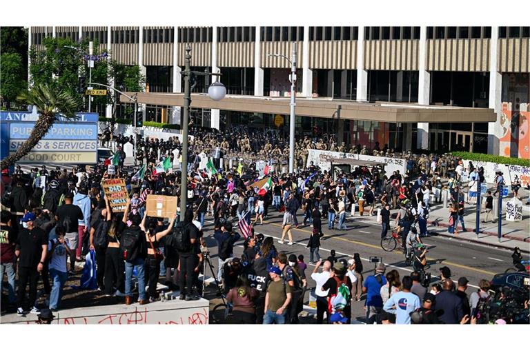 In Los Angeles gab es große Proteste gegen Donald Trumps Vorhaben.