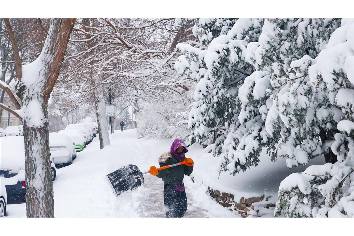 In Teilen der nördlichen USA fiel viel Schnee.