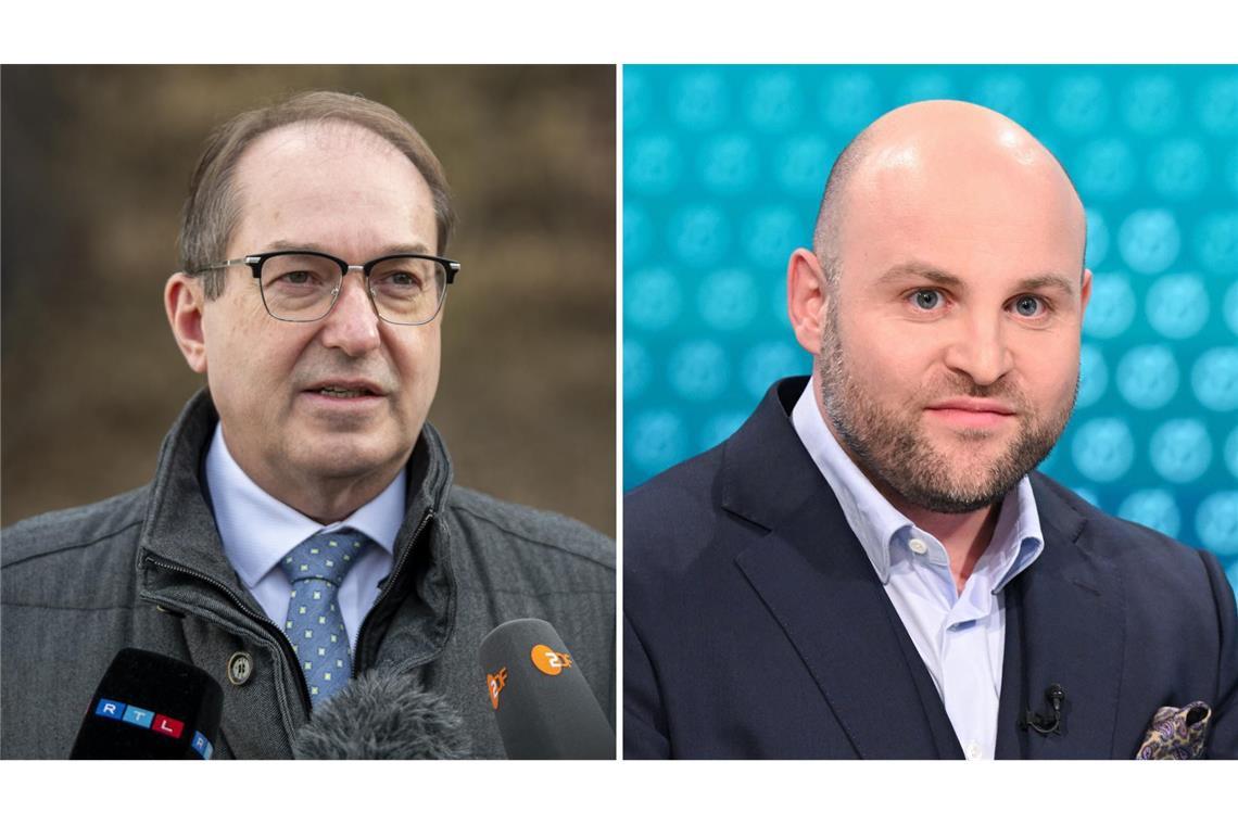 Innenminister Alexander Dobrindt (CSU, links) und AfD-Fraktionsvize Markus Frohnmaier.