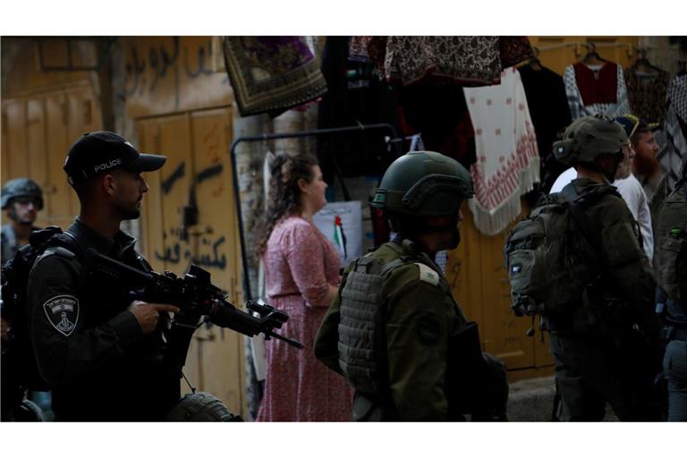 Israelische Soldaten in Hebron. (Archivbild)