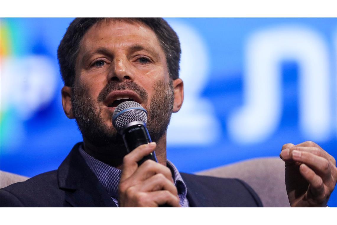Israel: Rechter Minister lobt Trumps Vorstoß für Umsiedlung Israels rechtsextremer Finanzminister Smotrich setzt sich für eine israelische Wiederbesiedlung des Gazastreifens nach dem Krieg ein. (Archivbild)