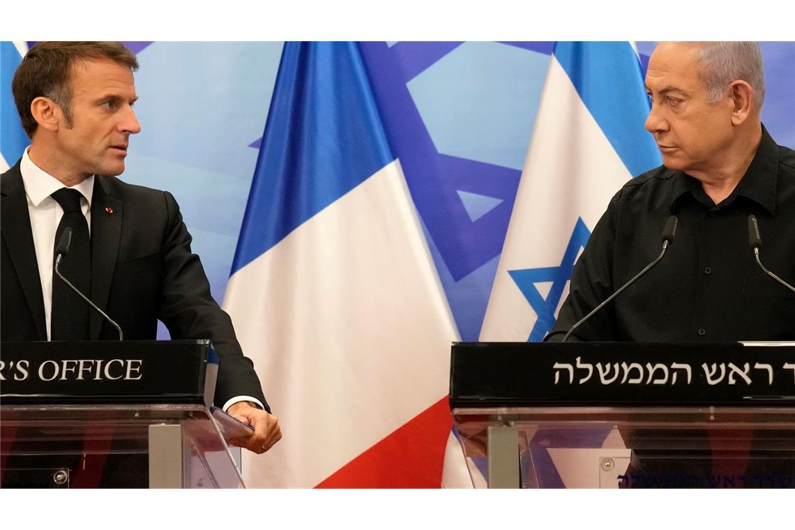 Israel rechtfertigt Attacke auf Krankenhausgebäude in Gaza Israels Regierungschef Netanjahu kritisierte den französischen Präsidenten Macron. (Archivbild)