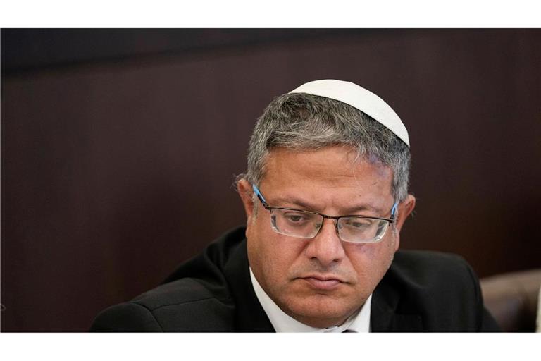 Israels Sicherheitsminister Itamar Ben-Gvir fordert unter anderem die Verhaftung des palästinensischen Präsidenten Mahmud Abbas, sollten die UN Pläne für die Gründung eines palästinensischen Staats vorantreiben. (Archivbild)