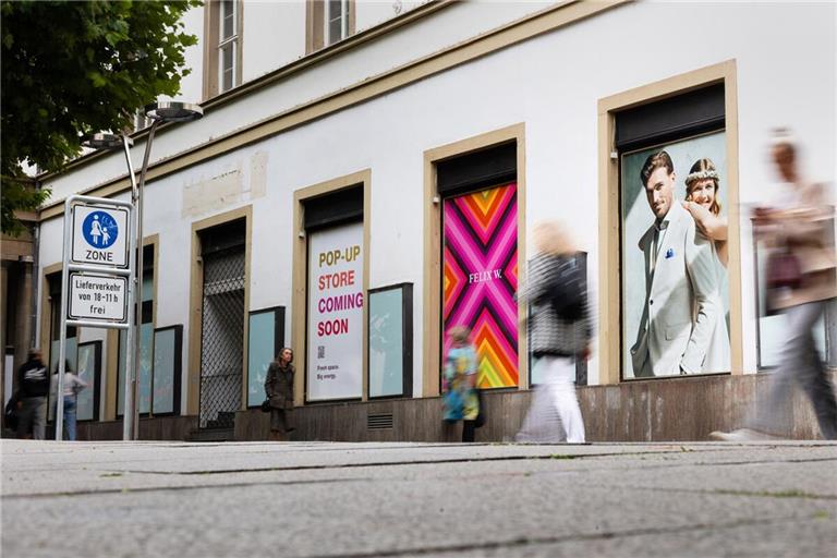 Ist das Werbung für den Pop-up-Store in der Büchsenstraße? Mitnichten! Der hat mittlerweile wieder geschlossen.