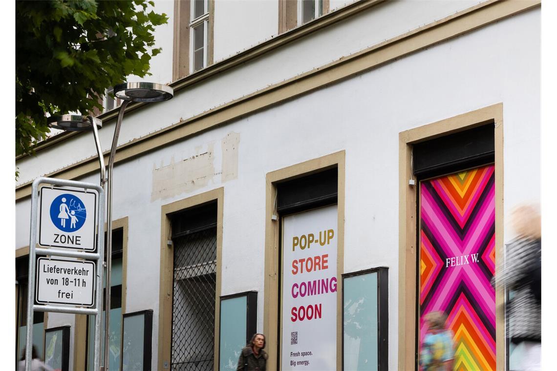 Ist das Werbung für den Pop-up-Store in der Büchsenstraße? Mitnichten! Der hat mittlerweile wieder geschlossen.