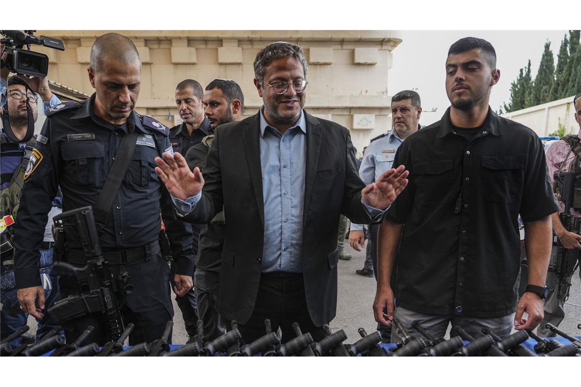 Slowenien: Zwei ultrarechte israelische Minister unerwünschte Personen Itamar Ben-Gvir (M), Minister für nationale Sicherheit von Israel. (Archivbild)