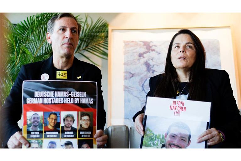 Itay Chens Eltern trafen Ende September Bundeskanzler Friedrich Merz. (Archivbild)