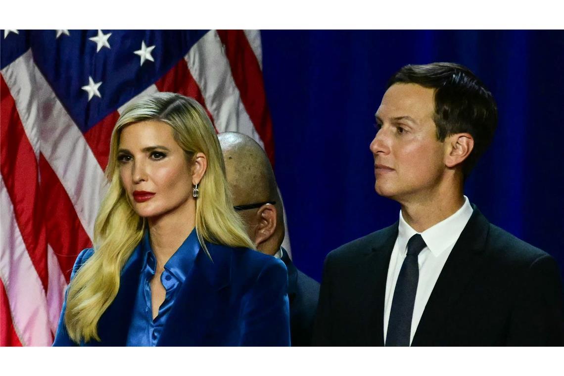 Und plötzlich sind auch Ivanka und Jared wieder da Ivanka und ihr Mann Jared Kushner hatten keine aktive Rolle im Wahlkampf gespielt.