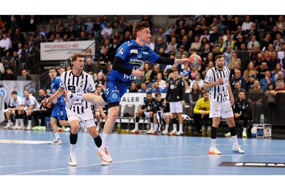 Jakob Nigg hatte vor der Pause eine Wurfquote von 100 Prozent.