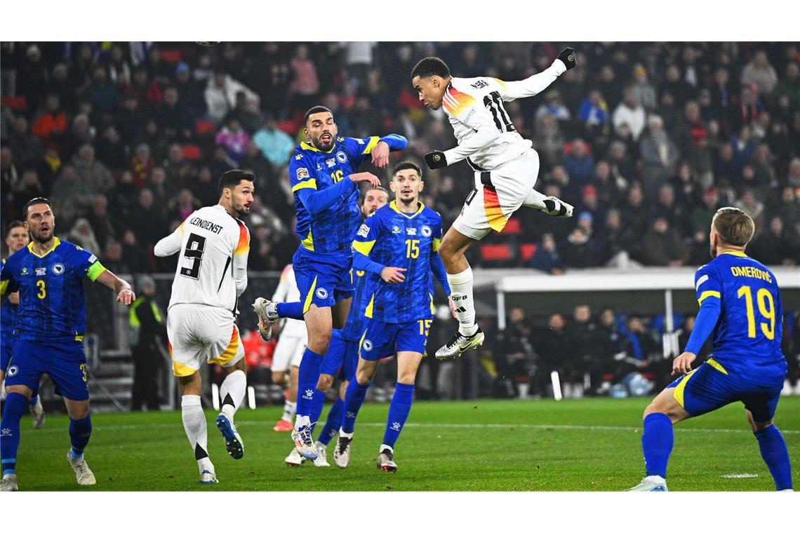 Bilder des Tages Jamal Musiala erzielt den Treffer zum 1:0 gegen Bosnien-Herzegowina