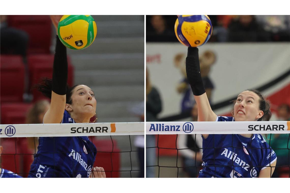 Jasmine Gross (li.) und Lydia Grote spielen auch in der kommenden Saison für Allianz MTV Stuttgart.